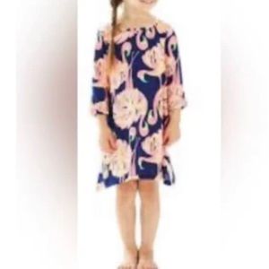 Girls Lilly Pulitzer mini Edna dress size 12-14. Flamingo print.